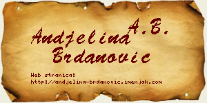 Andjelina Brdanović vizit kartica